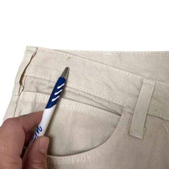 Ralph Lauren Purple Label Work Wear Pants Double Knee 12 (35x33) Tan Denim *READ - Picture 12 of 15